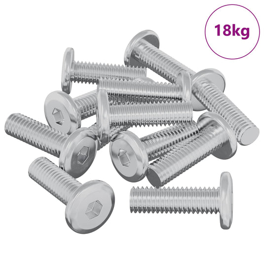 Vidaxl bout 1593 pcs zilver 8 x 25 mm staal
