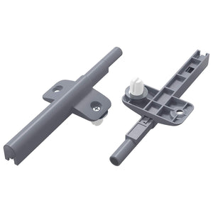 Vidaxl zachte sluitdempers 2 st grijs 125 x 47 x 15 mm pp
