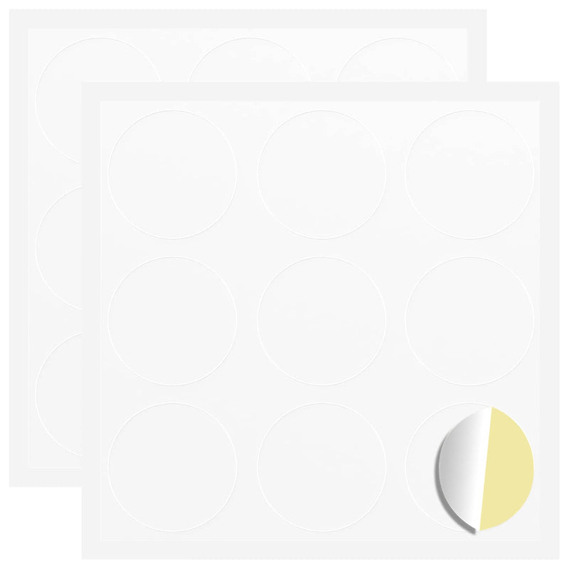 Afbeelding laden in galerijviewer, Vidaxl sticker 2 pcs wit ø 20 x 0,5 mm papier
