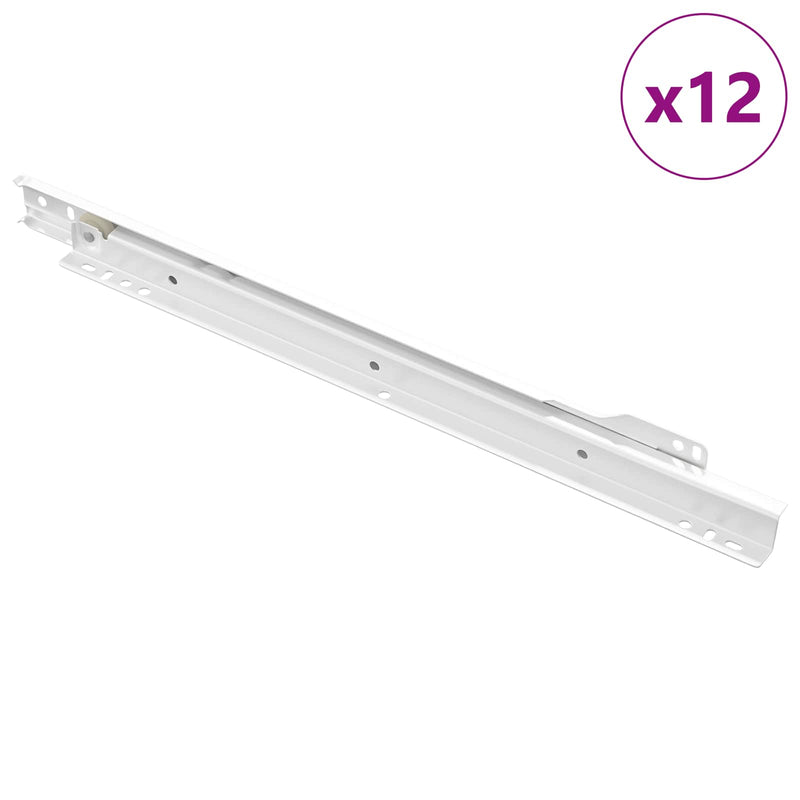 Afbeelding laden in galerijviewer, Vidaxl ladegeleider 12 pcs wit 350 mm staal

