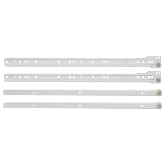 Vidaxl ladegeleider 12 pcs wit 450 mm staal