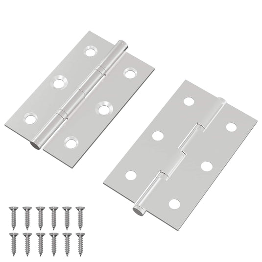 Vidaxl scharnier effen 2 st zilver 58 x 35 x 1 mm staal