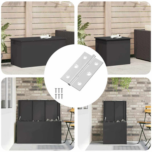 Vidaxl scharnier effen 12 pcs zilver 58 x 35 x 1 mm staal