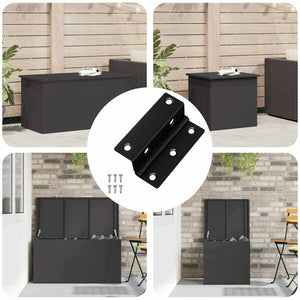 Vidaxl scharnier 537 st zwart 38 x 17 x 60 mm ijzer