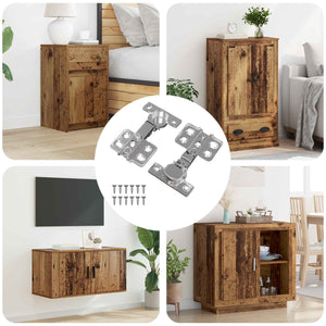 Vidaxl scharnier 2 st nikkel 85 x 52,5 x 9,5 mm ijzer