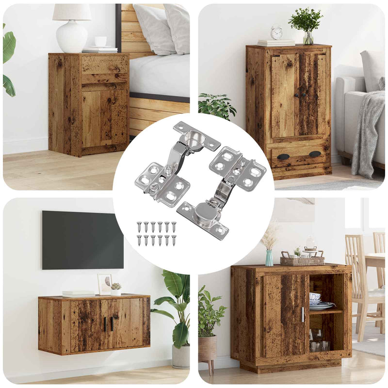 Afbeelding laden in galerijviewer, Vidaxl scharnier 2 pcs nikkel 85 x 52,5 x 9,5 mm ijzer
