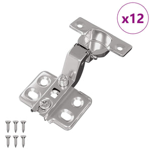 Vidaxl scharnier 12 st nikkel 85 x 52,5 x 9,5 mm ijzer