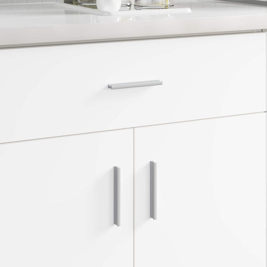 Vidaxl handvat effen 828 pcs zilver 105.7 x 7.4 x 15.5 mm aluminium