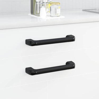 Vidaxl handvat effen 12 pcs zwart 380 x 34 x 85 mm aluminium en pp