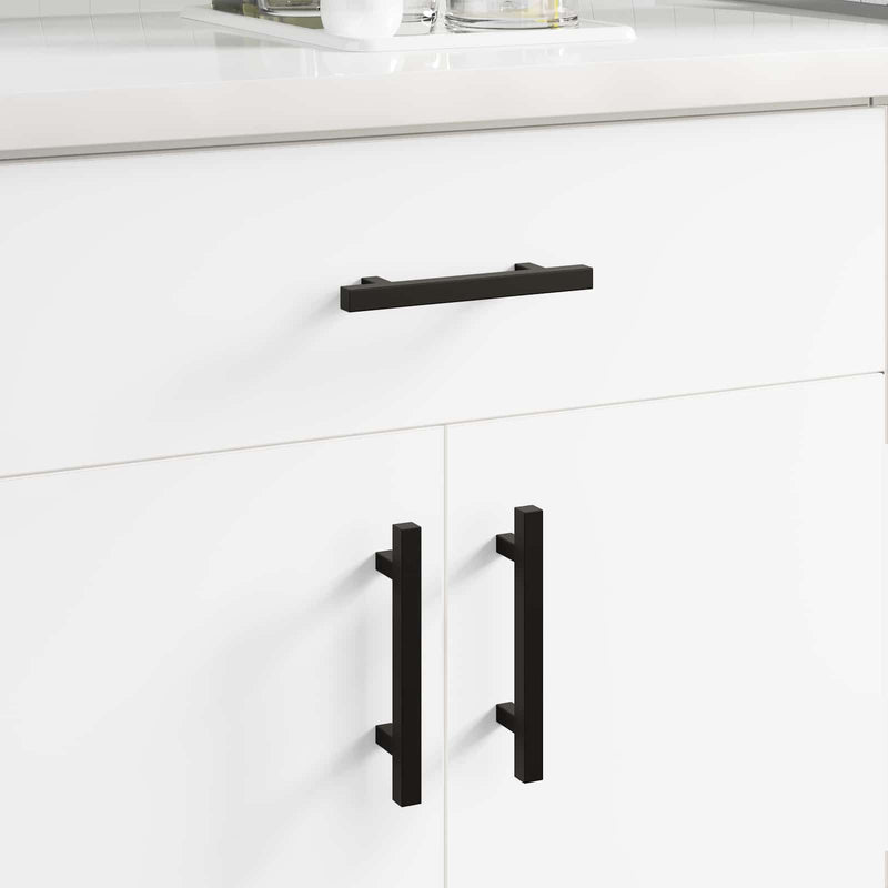 Afbeelding laden in galerijviewer, Vidaxl kasthandgreep 2 pcs zwart 150 x 12,3 x 35,2 mm roestvrij staal
