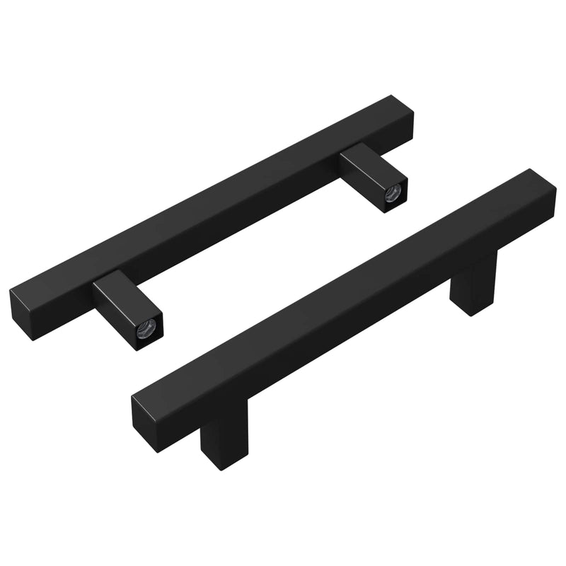 Afbeelding laden in galerijviewer, Vidaxl kasthandgreep 2 pcs zwart 150 x 12,3 x 35,2 mm roestvrij staal
