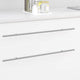 Vidaxl kasthandgreep 2 pcs zilver 700mm roestvrij staal