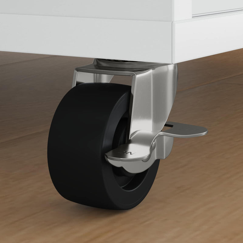 Afbeelding laden in galerijviewer, Vidaxl caster 2 st zwart en zilver 50,7 x 50,7 x 24,4 mm ijs en nylon
