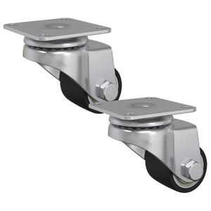 Vidaxl caster 2 st zilver 44,1 x 44,1 x 1,95 mm nylon