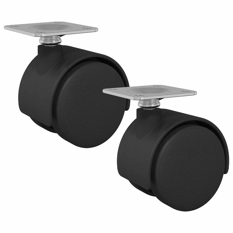 Afbeelding laden in galerijviewer, Vidaxl zwenkwiel 2 pcs zwart 39,5 x 39,5 x 37,8 mm ijzer en pp
