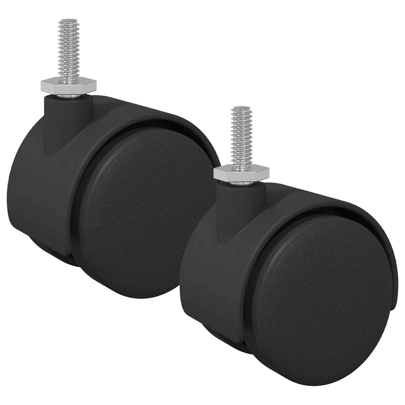 Afbeelding laden in galerijviewer, Vidaxl caster 2 pcs zwart en zilver 40,1 x 40,1 x 37,8 mm ijzer en pp
