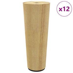 Vidaxl meubelpoten 12 st bruin ø 44 x 100 mm massief eucalyptus hout