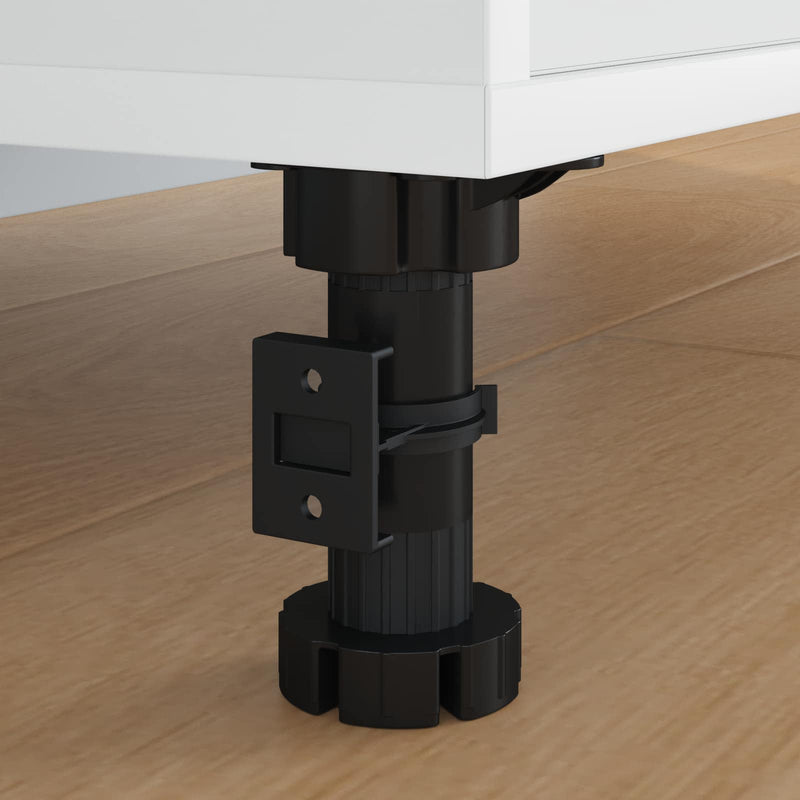 Afbeelding laden in galerijviewer, Vidaxl meubelpoten verstelbaar 12 pcs zwart 46 x 46 x 128 mm pp
