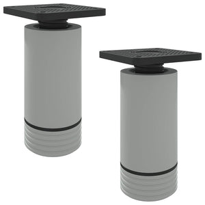 Vidaxl meubelpoten verstelbaar 2 st wit 64 x 64 x 100 mm pp