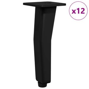 Vidaxl staande poten 12 st zwart 40 x 40 x 100 mm ijzer