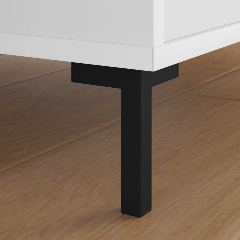 Afbeelding laden in galerijviewer, Vidaxl staande poten 12 st zwart 57 x 57 x 100 mm ijzer
