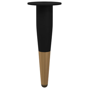 Vidaxl meubelpoten 2 st zwart en goud ø 40 x 98 mm ijzer