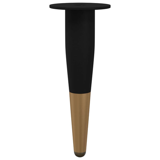 Vidaxl meubelpoten 2 st zwart en goud ø 40 x 98 mm ijzer