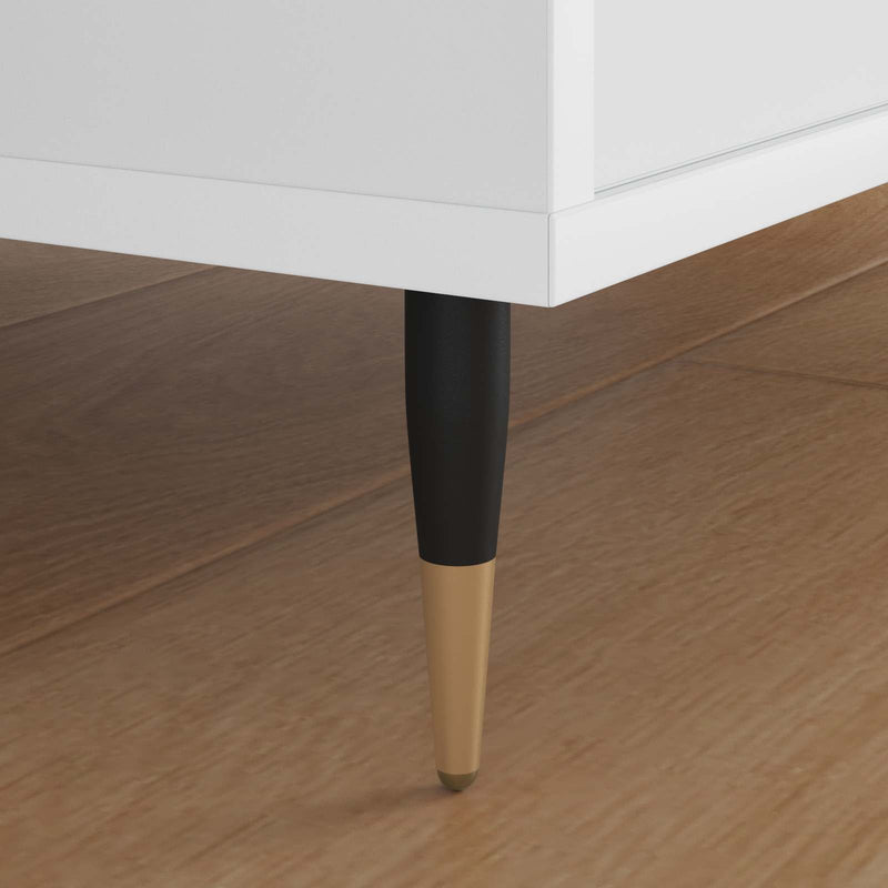 Afbeelding laden in galerijviewer, Vidaxl meubelpoten 12 pcs zwart en goud ø 40 x 98 mm ijzer
