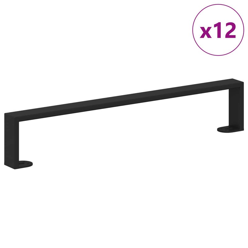 Afbeelding laden in galerijviewer, Vidaxl meubelpoten 12 pcs zwart 546 x 40,5 x 100 mm ijzer
