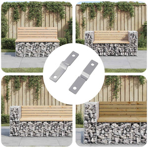 Vidaxl strijkplaat 2 st zilver 50 x 10 x 1,2 mm ijzer