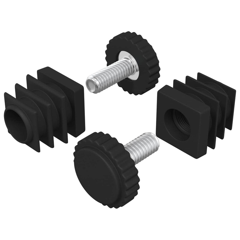 Afbeelding laden in galerijviewer, Vidaxl meubel levelers verstelbaar 2 pcs zwart m6 pp
