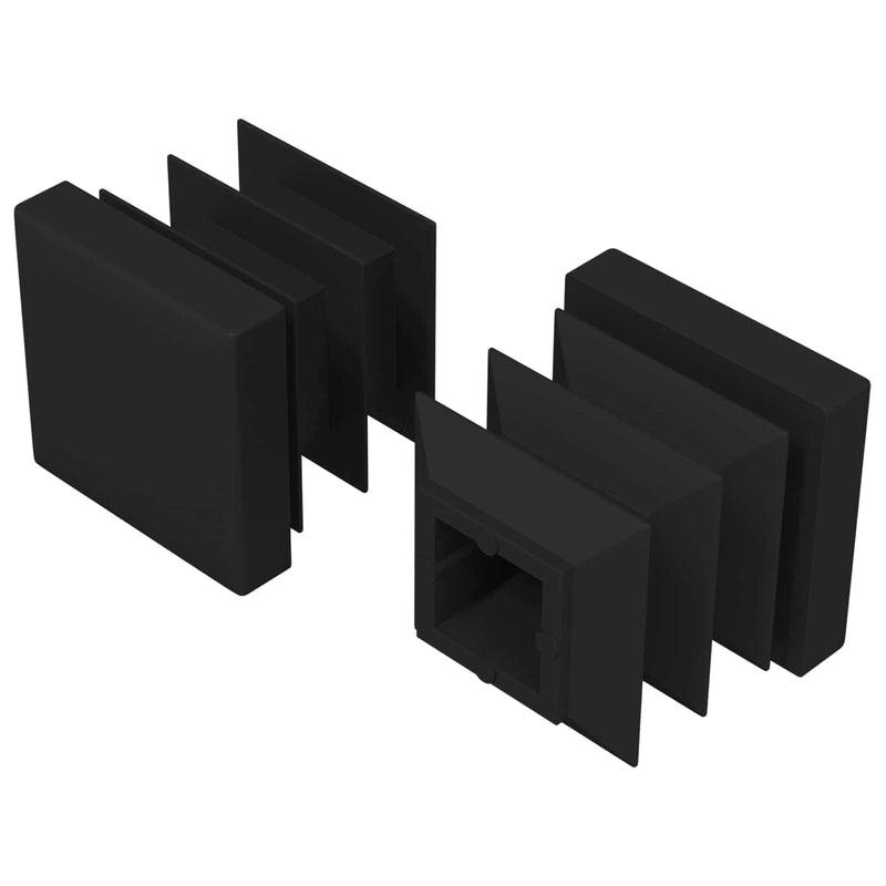 Afbeelding laden in galerijviewer, Vidaxl einddoppen 2 pcs zwart 15 x 15 x 15 mm pp
