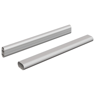 Vidaxl kaststaaf 2 pcs zilver 764 x 15 x 29 mm aluminium legering