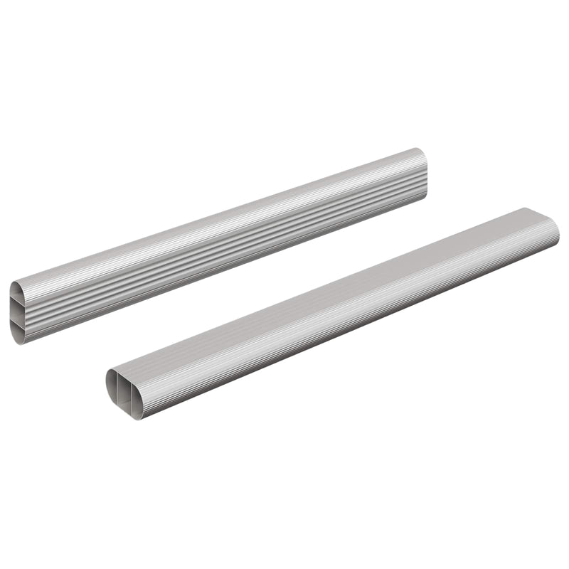 Afbeelding laden in galerijviewer, Vidaxl kaststaaf 2 pcs zilver 764 x 15 x 29 mm aluminium legering
