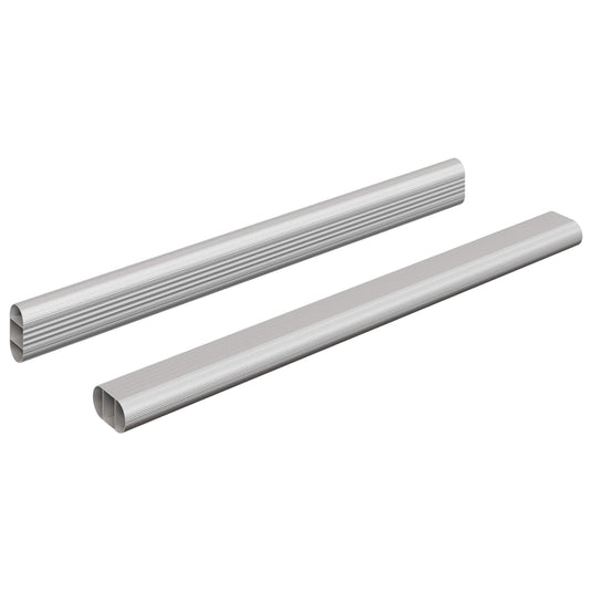 Vidaxl kaststaaf 2 pcs zilver 764 x 15 x 29 mm aluminium legering