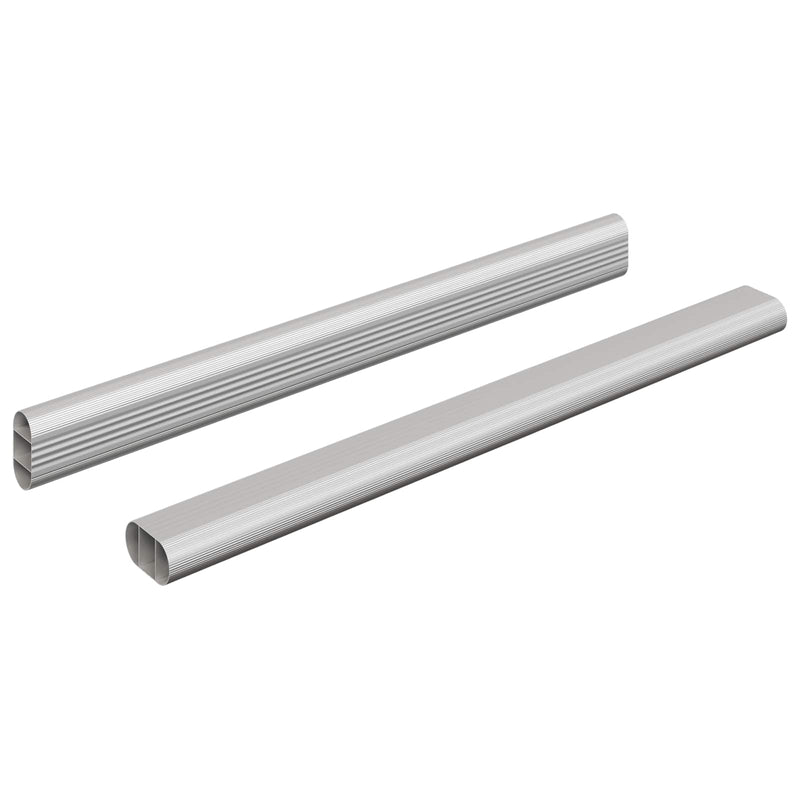 Afbeelding laden in galerijviewer, Vidaxl kaststaaf 2 pcs zilver 764 x 15 x 29 mm aluminium legering
