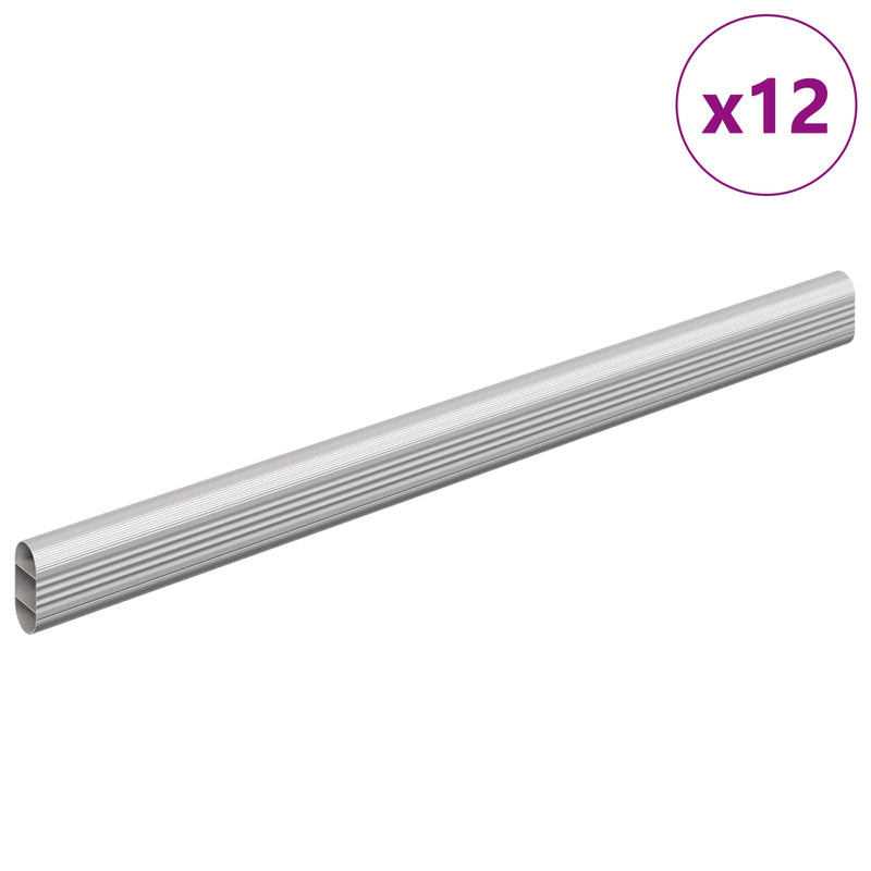 Afbeelding laden in galerijviewer, Vidaxl kaststaaf 12 pcs zilver 764 x 15 x 29 mm aluminium legering
