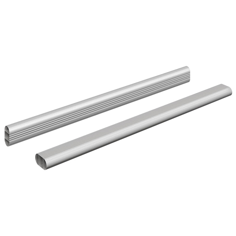 Afbeelding laden in galerijviewer, Vidaxl kaststaaf 2 pcs zilver 764 x 15 x 29 mm aluminium legering
