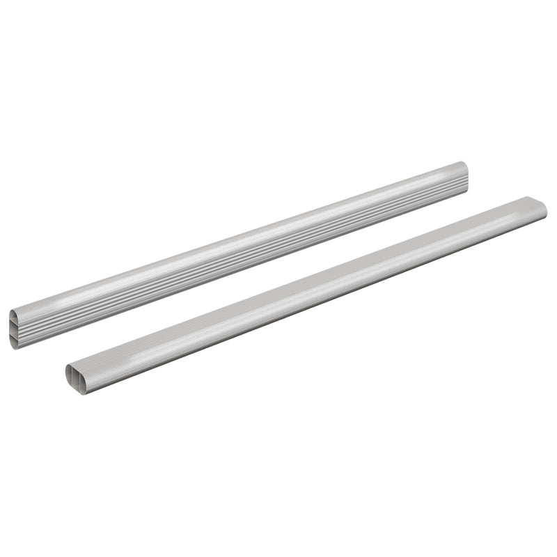Afbeelding laden in galerijviewer, Vidaxl kaststaaf 2 pcs zilver 764 x 15 x 29 mm aluminium legering
