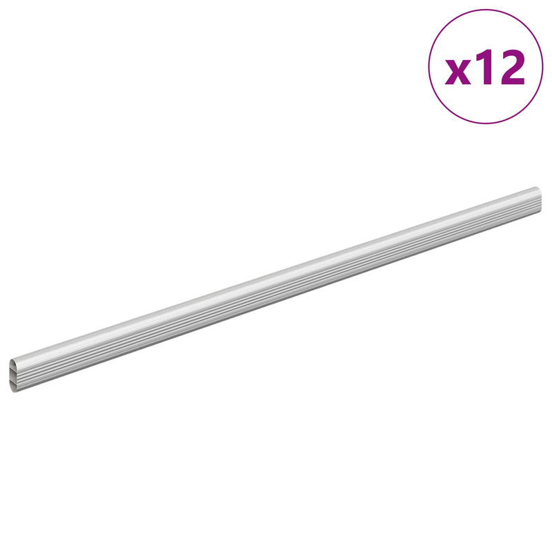 Afbeelding laden in galerijviewer, Vidaxl kaststaaf 12 pcs zilver 764 x 15 x 29 mm aluminium legering
