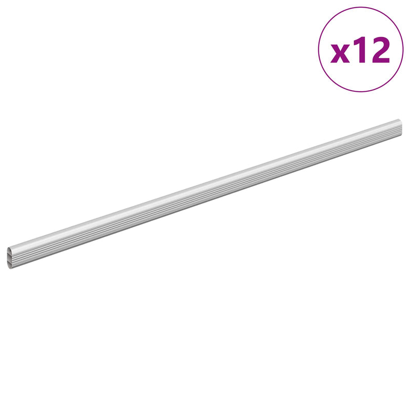Afbeelding laden in galerijviewer, Vidaxl kaststaaf 12 pcs zilver 764 x 15 x 29 mm aluminium legering

