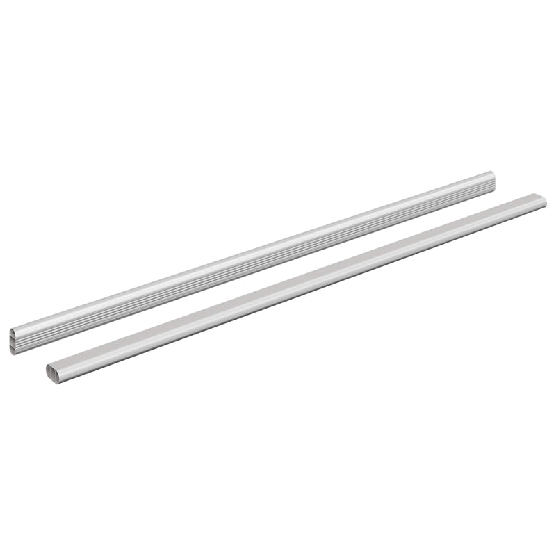 Afbeelding laden in galerijviewer, Vidaxl kaststaaf 2 pcs zilver 764 x 15 x 29 mm aluminium legering
