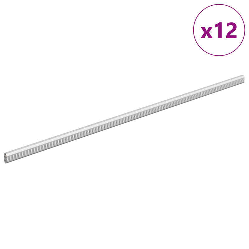 Afbeelding laden in galerijviewer, Vidaxl kaststaaf 12 pcs zilver 764 x 15 x 29 mm aluminium legering
