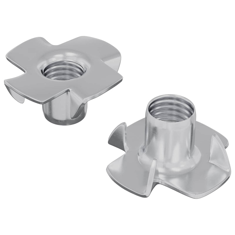 Afbeelding laden in galerijviewer, Vidaxl gestanste t-moer 2 pcs zilver m6 mm staal

