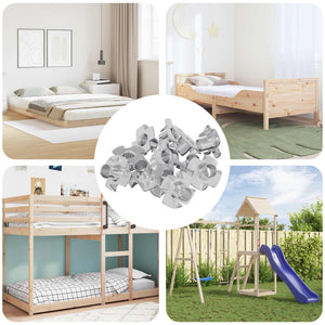 Vidaxl gestanste t-moer 7200 pcs zilver m6 mm staal