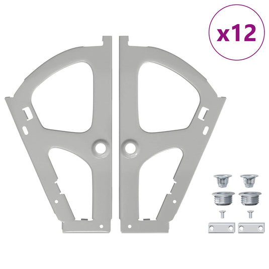 Vidaxl flip lade scharnier 12 st zilver 235 x 155 x 30 mm ijzer