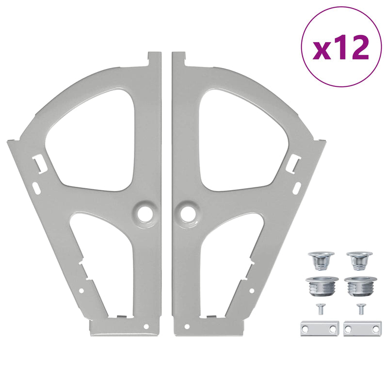 Afbeelding laden in galerijviewer, Vidaxl flip lade scharnier 12 pcs zilver 235 x 155 x 30 mm ijzer
