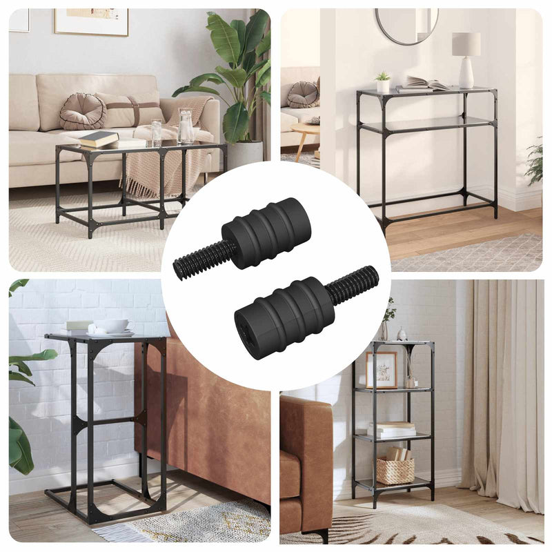 Afbeelding laden in galerijviewer, Vidaxl standoff schroef 2 pcs zwart m4 rubber en staal
