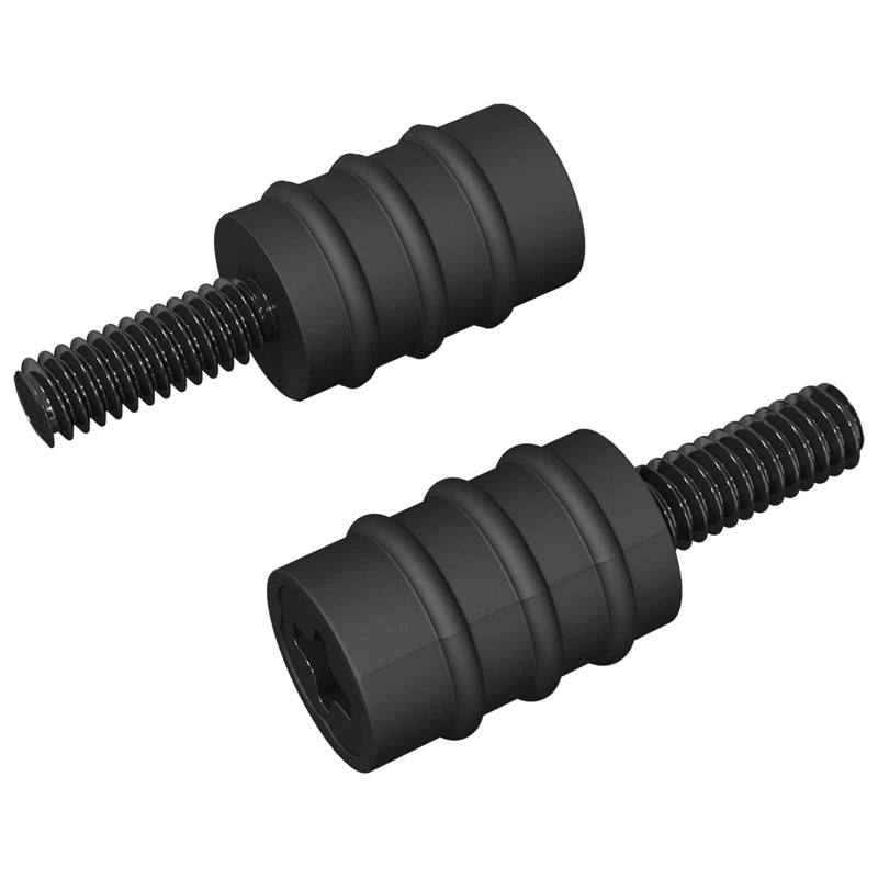 Afbeelding laden in galerijviewer, Vidaxl standoff schroef 2 pcs zwart m4 rubber en staal
