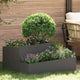 Vidaxl tuin bloempot zwart 80 x 80 x 50 cm koudgewalst staal